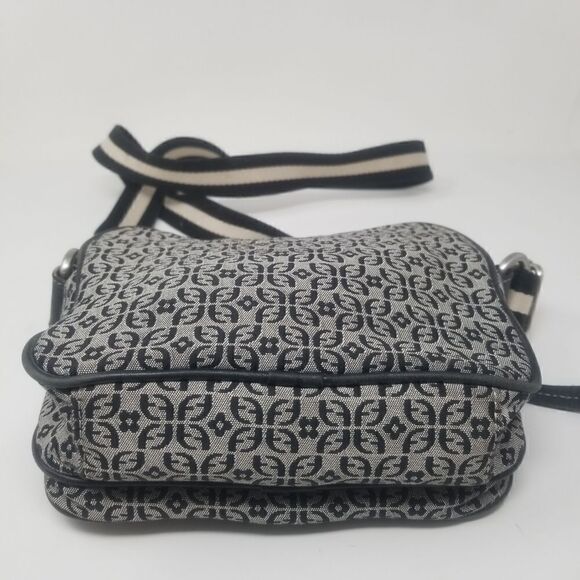 Canvas like crossbody Fossil bag. Black, Off white. - Picture 11 of 15
